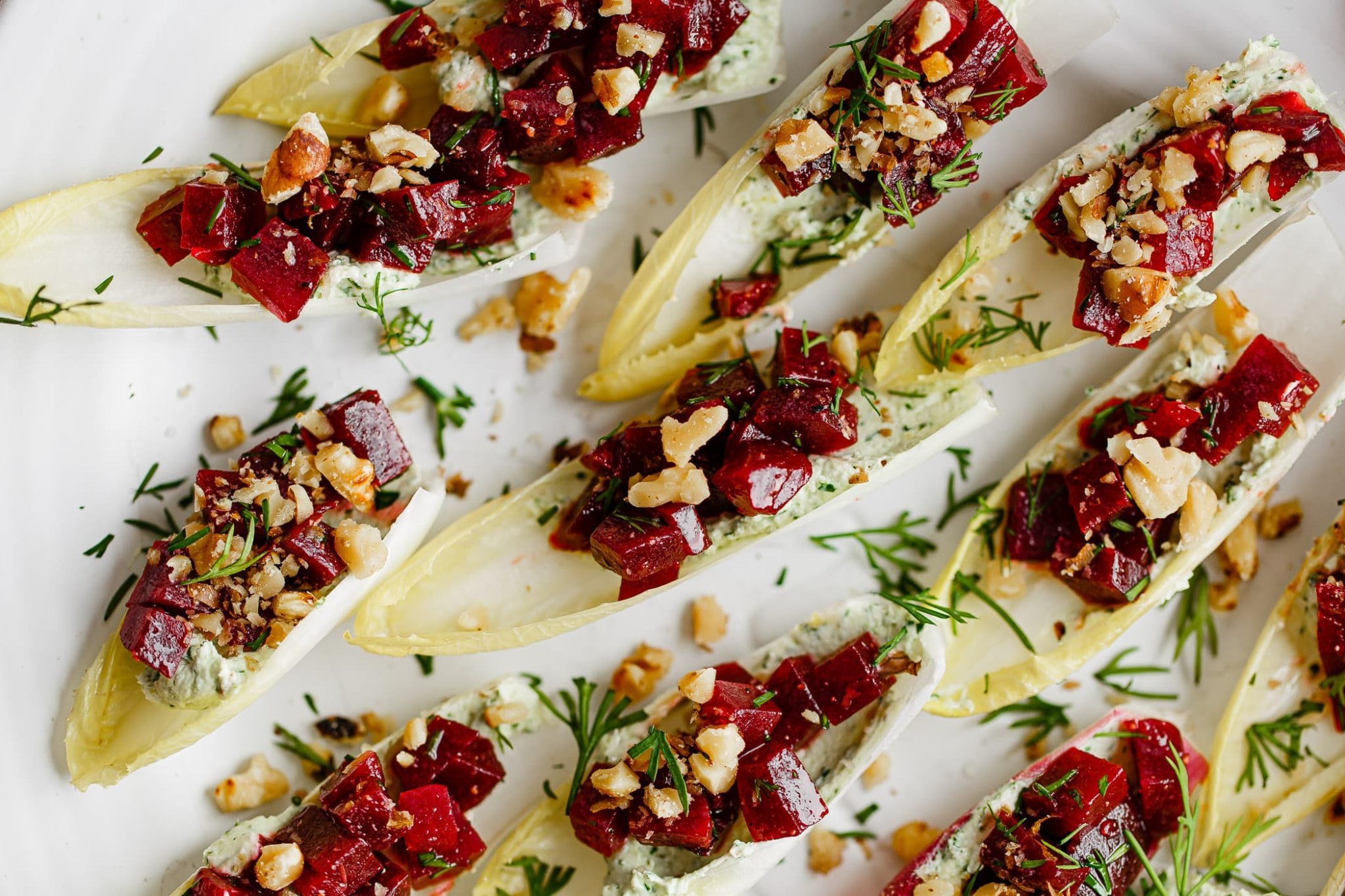 Beets and endive salad with walnuts, sweet and sour orange tamarind  vinaigrette | Goji Fitness